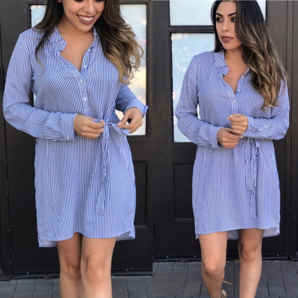 Dresses & Skirts - Blue pinstripe dress Dresses & Skirts - Blue pinstripe dress